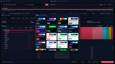 eTree GUI themes screenshot