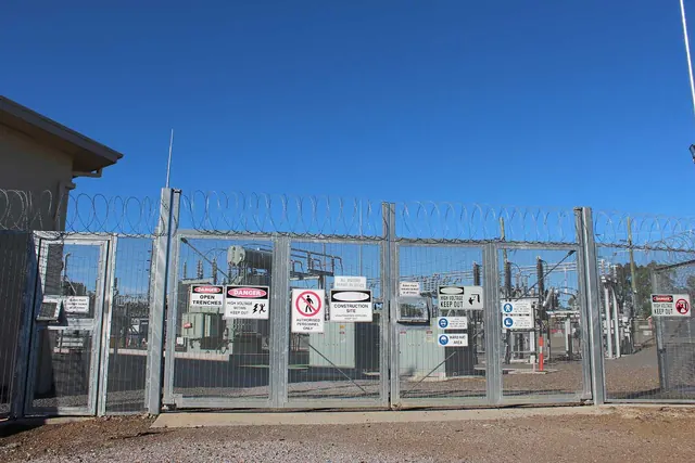 Substation fencing and signage